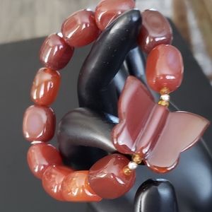 💕Amber Jade Butterfly Bracelet